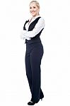 Confident Female Entrepreneur, Full Length Stock Photo