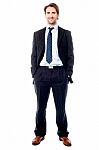 Confident Handsome Business Executive Stock Photo