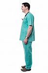 Confident Male Doctor Standing Stock Photo