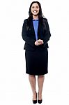 Confident Smiling Business Woman Stock Photo