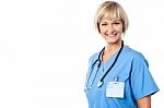 Confident Young Charming Lady Doctor Stock Photo