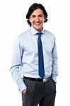 Confident Young Entrepreneur In Formals Stock Photo