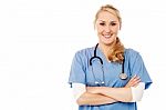 Confident Young Female Doctor Stock Photo