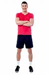 Confident Young Male Athlete Stock Photo