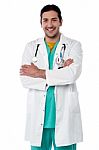 Confident Young Male Doctor Stock Photo