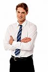 Confident Young Smiling Businessman Stock Photo