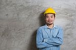 Construction Technician Stock Photo