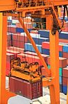 Container Terminal In The Port Stock Photo