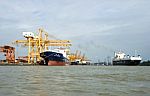 Container Terminal In The Port Stock Photo