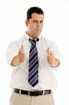 Cool Businessman Posing Stock Photo