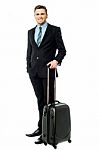 Corpoprate Guy All Set For Business Trip Stock Photo