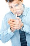 Corporate Male Smoking Cigarette Stock Photo