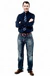 Corporate Male With Crossed Arms Stock Photo