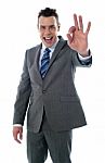 Corporate Man Gesturing Excellent Stock Photo