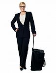 Corporate Person With Trolley Bag Stock Photo