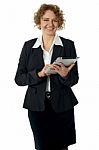 Corporate Woman With Ipad Stock Photo