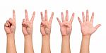 Counting Hand Sign Stock Photo