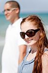 Couple At The Beach Stock Photo