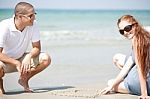 Couple At The Beach Stock Photo