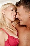 Couple Foreplay Stock Photo