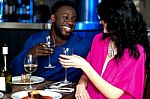 Couple On A Romantic Date Stock Photo