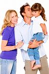 Couple With A Daughter Stock Photo