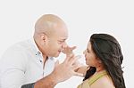 Couples Fighting Stock Photo