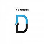 Creative D- Letter Icon Abstract Logo Design  Template.bus Stock Photo