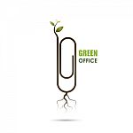 Creative Paper Clip Logo Design Stock Photo