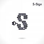 Creative S- Letter Icon Abstract Logo Design  Template Stock Photo