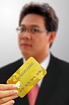 Credit Card In Hand Stock Photo