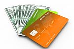 Credit Cards And Money Stock Photo