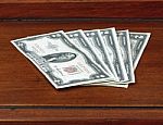 Crisp Two Dollar Bills Stock Photo