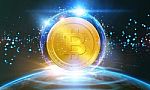 Crypto-currency,  Bitcoin Internet Virtual Money. Currency Techn Stock Photo