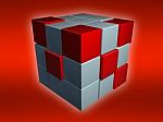 Cube Red Stock Photo