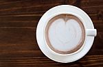 Cup Of Coffee On Table Stock Photo