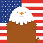 Cute Big Fat Eagle Stock Photo