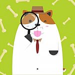 Cute Big Fat Jack Russell Dog As Detective Stock Photo