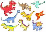 Cute Dinosaurs Stock Photo