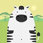 Cute Fat Big Zebra Horse Stock Photo