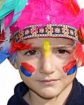 Cute Kid Dressed As Indian Stock Photo