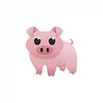 Cute Pig Is Animal Cartoon In Farm Of Paper Cut Stock Photo