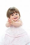 Cute Playful Little Girl Stock Photo