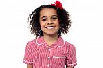 Cute School Girl Posing In Uniform Stock Photo