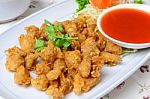 Deep Fried Chicken Tendon Stock Photo