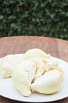 Delicious Fresh Ripe Thai Durian Stock Photo