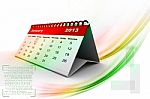 Desktop Calendar For 2013 Year Stock Photo