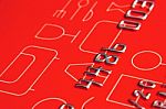 Detail Of Red Credit Card Stock Photo