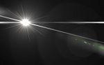 Digital Lens Flare In Black Background Horizontal Frame Stock Photo