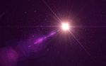 Digital Lens Flare In Black Background Horizontal Frame Warm Stock Photo